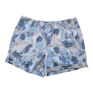 NWT DKNY‎ JEANS Woman's Tie Dye Splattered Paint Chino Shorts Size 6